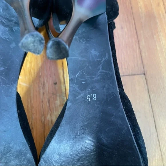 Jeffrey Campbell Koons Black Suede & Metal Ankle Strap Heels Women’s Size 8.5 - Picture 11 of 12